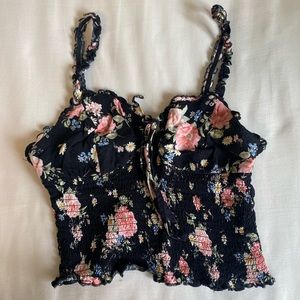 Floral corset shaped tank